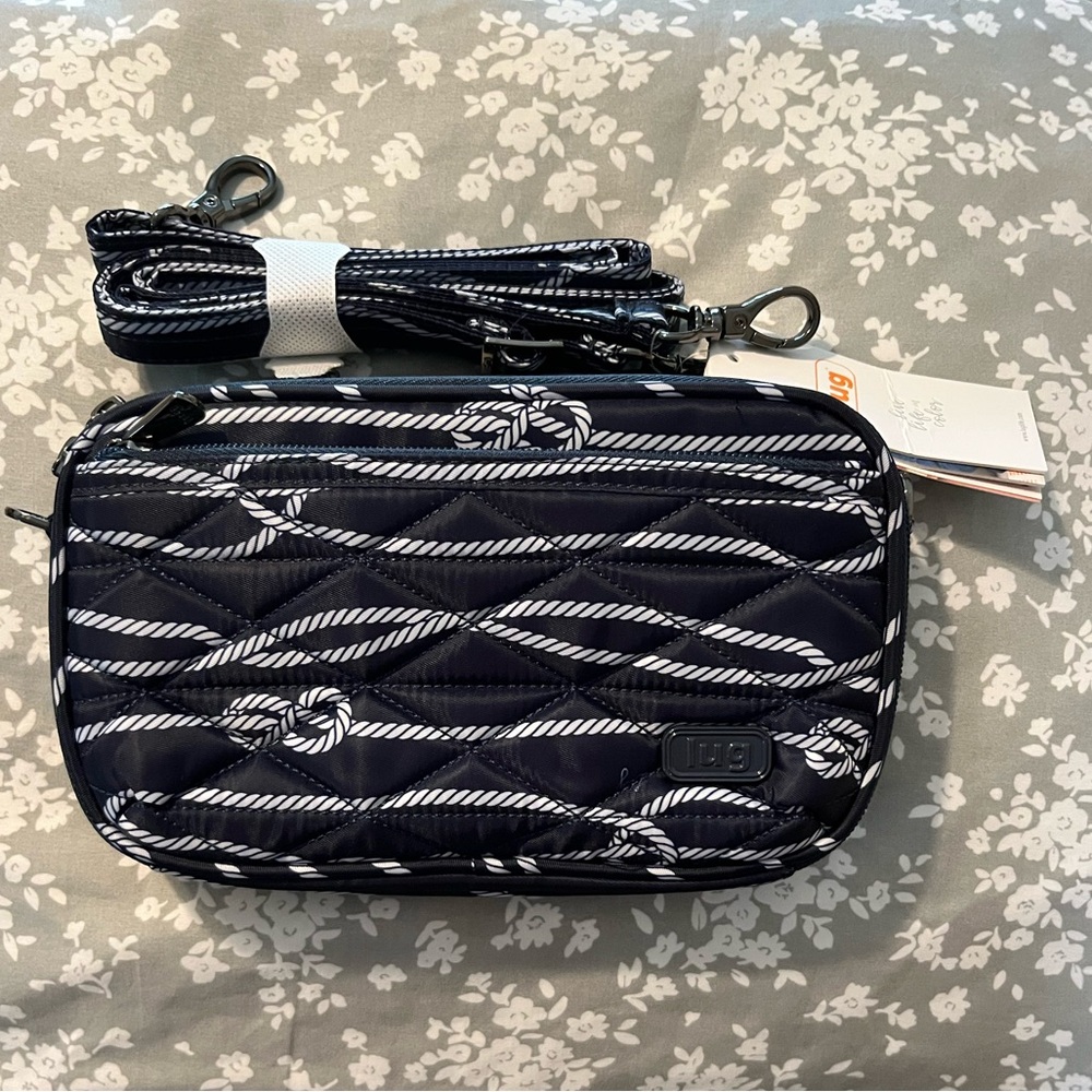 NWT Lug Roundabout 2 Nautical Navy blue wristlet crossbody